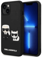 Karl Lagerfeld 3D Karl & Choupette ovitek za iPhone 14, črn (KLHCP14S3DRKCK)