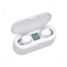 Verkgroup 2v1 Bluetooth brezžične slušalke in power bank LCD bele