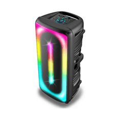 Bass Polska FM USB karaoke zvočnik Bluetooth 150W + daljinec in mikrofon LED RGB