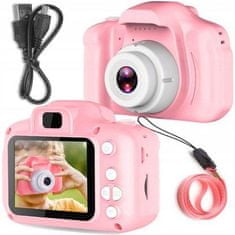 Dexxer Otroški digitalni fotoaparat LCD SD 450mAh roza