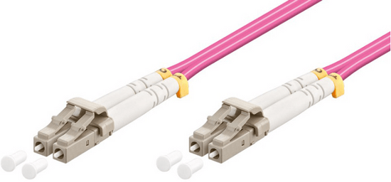 Goobay OM4 optični kabel, LAN, LC-UPC, 20m, roza (95941)