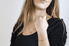 BeWooden ženske zapestnica Lini Bracelet Heart S/M 17-21 cm