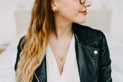 BeWooden ženska veriga Doe Steel Pendant srebrna
