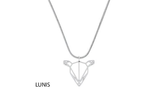 BeWooden ženska veriga Doe Steel Pendant srebrna