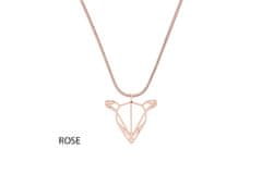 BeWooden ženska veriga Doe Steel Pendant srebrna