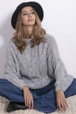 Fobya ženski pulover oversize Amaranth siva S/M