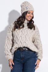 Fobya Ženske pletene pokrovček Vore bež univerzalna