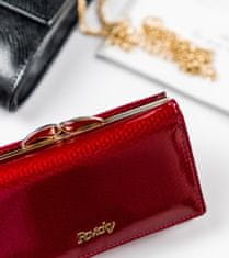 Rovicky Žensko usnje denarnico z varnostjo RFID Pastel bordo univerzalni