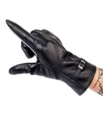 Rovicky Žensko usnje rokavice Battonya Črna L