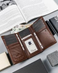 Lorenti Žensko usnje denarnico z varnostjo RFID Firence klaret, črna univerzalna