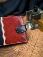 Rovicky Usnjena denarnica z varnostjo RFID Manta rdeča, temno modra univerzalna