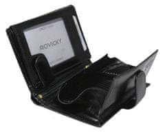 Rovicky Moška usnjena denarnica Biharke črna, rdeča univerzalna