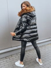 Dstreet Ženske dolge prešita jakna s kapuco Prav Črna L