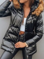 Dstreet Ženske dolge prešita jakna s kapuco Prav Črna L