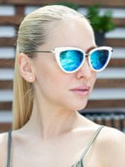 OEM ženske sončna očala cat-eye Positive bela