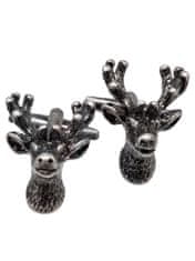 Chattier Moški kovinski manšetni gumbi Deer srebrna
