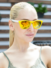 VeyRey sončna očala nerd Cool rumena in bela