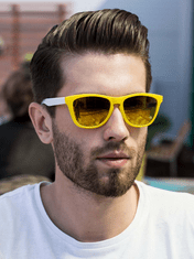 VeyRey sončna očala nerd Cool rumena in bela