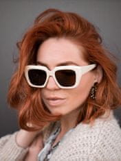 VeyRey ženske sončna očala Kvadratni Solbrit rjava