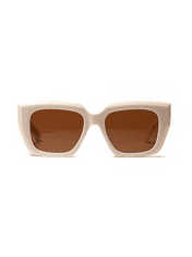 VeyRey ženske sončna očala Kvadratni Solbrit rjava