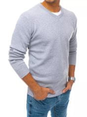 Dstreet moški pulover Konstant svetlo siv XXL