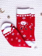 Star Socks Moške nogavice z vzorcem Santa rdeča 35-38