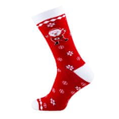 Star Socks Moške nogavice z vzorcem Santa rdeča 35-38