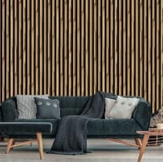 shumee Vinilne stenske tapete z imitacijo lamel s 3D efektom