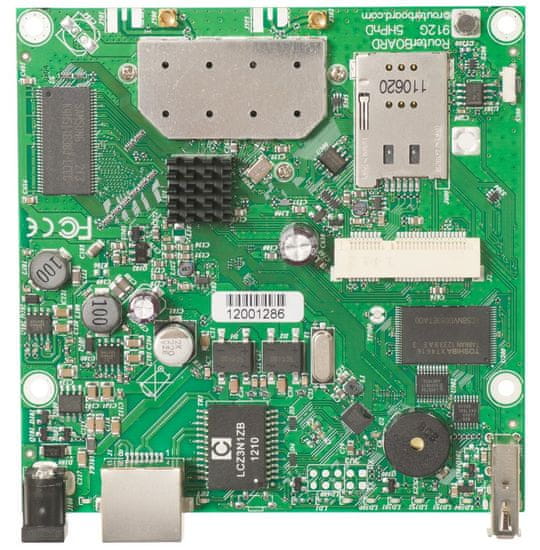 Mikrotik RouterBOARD RB912UAG-5HPnD 600 MHz, 1x miniPCIe, 2x MMCX, 1x LAN, 1x USB, 1x SIM, vključno z L4