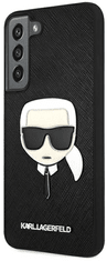 Karl Lagerfeld ovitek za Galaxy S22+, Saffiano črn (KLHCS22MSAKHBK)