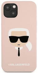 Karl Lagerfeld ovitek za iPhone 13, silikonski, roza (KLHCP13MSLKHLP)