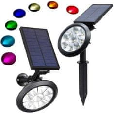 Verkgroup Solarna reflektorska talna ali stenska LED RGB svetilka