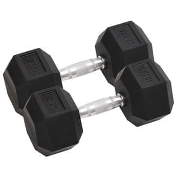 Vidaxl Utež 2 kosa 25 kg skupaj litega železa