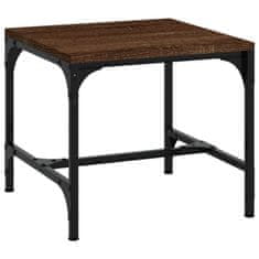 Vidaxl Stranska mizica rjav hrast 40x40x35 cm inženirski les