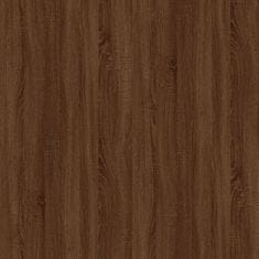 Vidaxl Stranska mizica rjav hrast 40x40x35 cm inženirski les