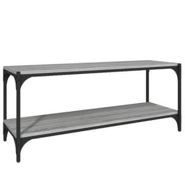 Vidaxl TV omarica siva sonoma 100x33x41 cm inženirski les in jeklo