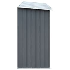 Greatstore Vrtna lopa iz pocinkanega jekla 330x84x152 cm siva