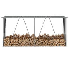 Greatstore Vrtna lopa iz pocinkanega jekla 330x84x152 cm siva