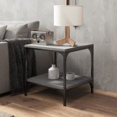 Vidaxl Stranska mizica 2 kosa siva sonoma 40x40x40 cm inženirski les
