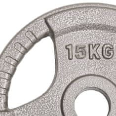 Vidaxl Olimpijske uteži 2 kosa 30 kg lito železo