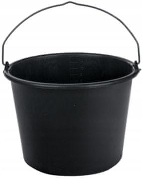 PSB Plastično gradbeno vedro, 20 litrov, črno