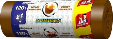 shumee Rjave vrečke za sortiranje organskih odpadkov 120l