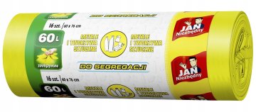 shumee Rumene vreče za sortiranje plastike 60 l