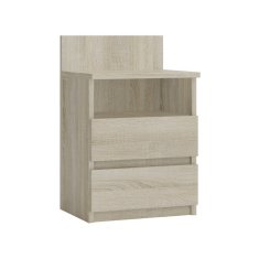 Topeshop Topeshop M1 nočna omarica, 2 predala, hrast