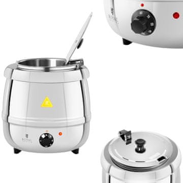 Royal Catering Električni lonec za juho, 10 l, jeklen