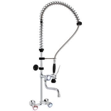 Hendi Kuhinjska baterija z izlivom in prho za namestitev na steno, višina 101 cm – Hendi 810293