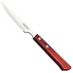 NEW Churrasco nož za steak iz nerjavečega jekla z nazobčanimi zobmi Spanish Style 6 kosov dolžina 220 mm rdeča