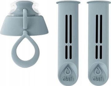 shumee Filterski vložek za plastenko Dafi, siv, 2 kom + pokrovček