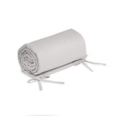 Petite&Mars PETITE&amp;MARS Zaščitni plašč za otroško posteljico TILLY Light Grey 180 cm