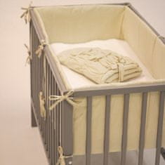 Petite&Mars Zaščitni plašč za otroško posteljico TILLY MAX svetlo siva 360 cm